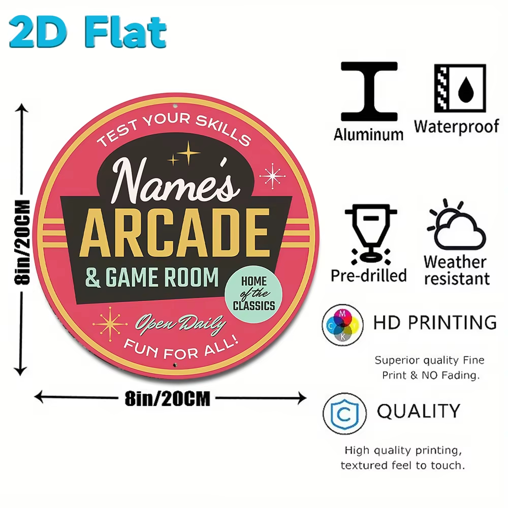 Placa de Metal Personalizada p - Arcade Games & Vending Co avaliação e preço